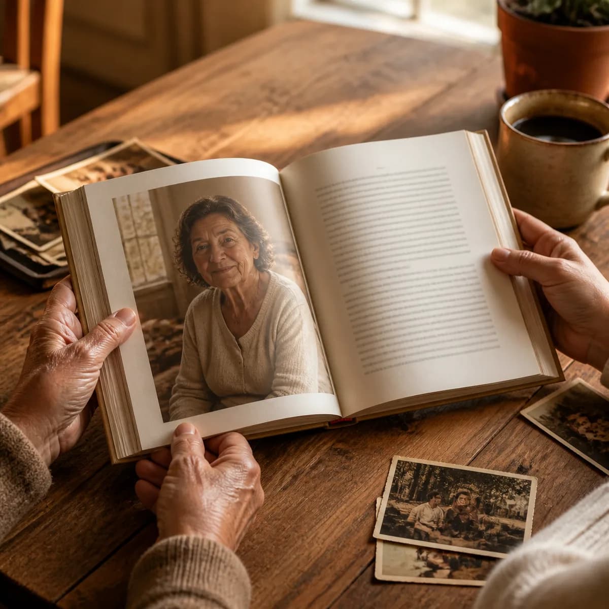 A printed Storykept hardcover memoir